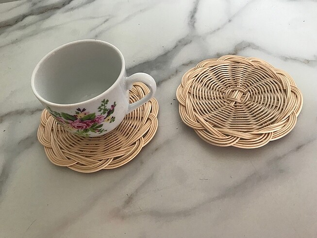 Bambum Rattan Bambu 2li Bardak Altlığı