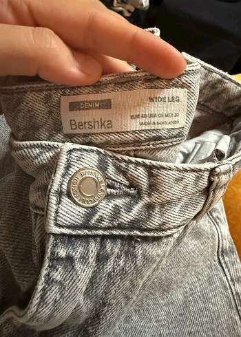 l Beden gri Renk Bershka denim pantolon
