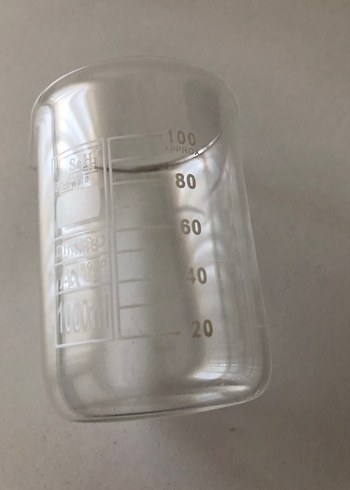 Şeffaf Cam Ölçü Kabı 100 ml - Görsel 3