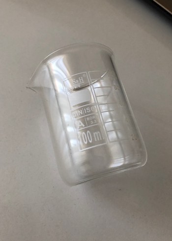 Şeffaf Cam Ölçü Kabı 100 ml - Görsel 2