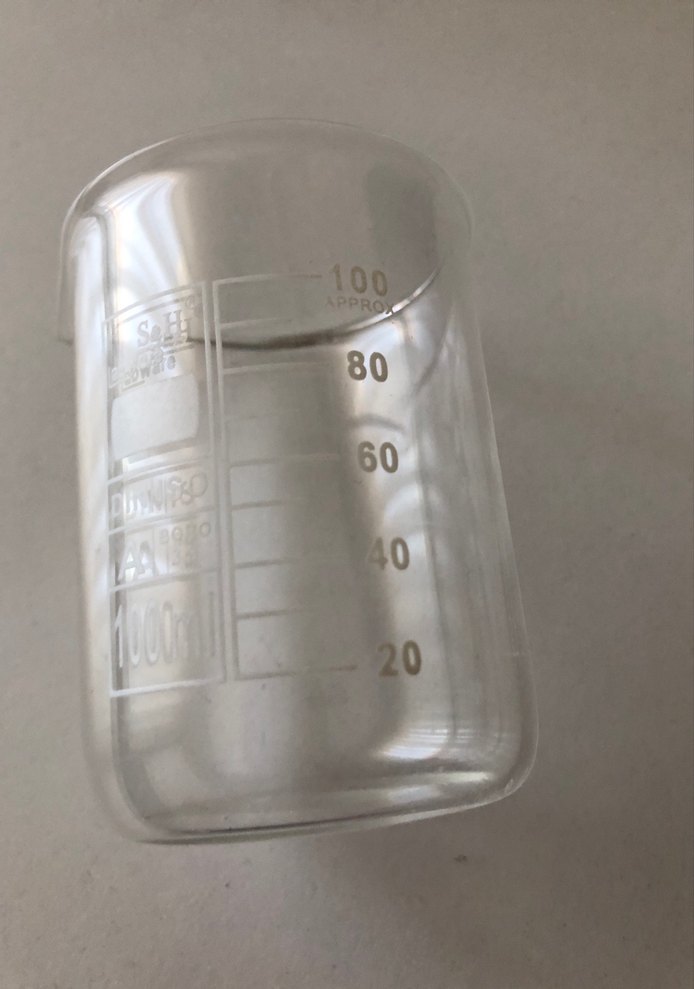 Şeffaf Cam Ölçü Kabı 100 ml - Görsel 3