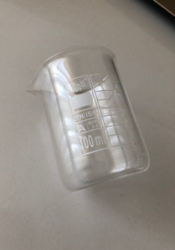 Şeffaf Cam Ölçü Kabı 100 ml - Görsel 2