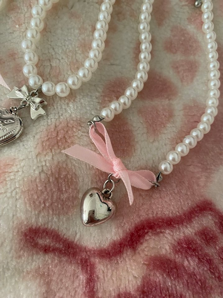 Shein Pembe İnci Bohem Midi Kolye - Görsel 2