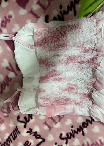 Shein Pembe Drapeli Straplez Uzun Bohem Elbise - Görsel 5