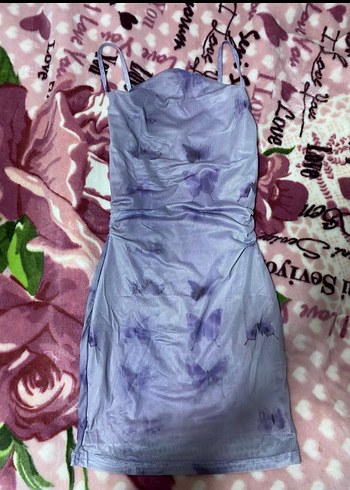 Shein Mor Askılı Mini Elbise - Görsel 4