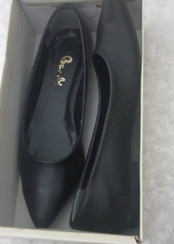 38 Beden Siyah Stiletto Topuklu Kadın Ofis Ayakkabısı