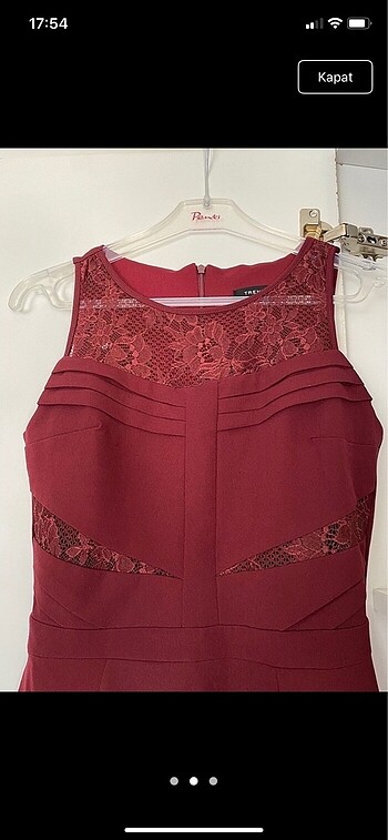 Abiye bordo elbise - Görsel 2