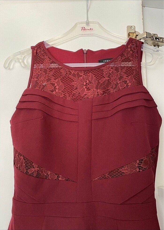 Abiye bordo elbise - Görsel 2