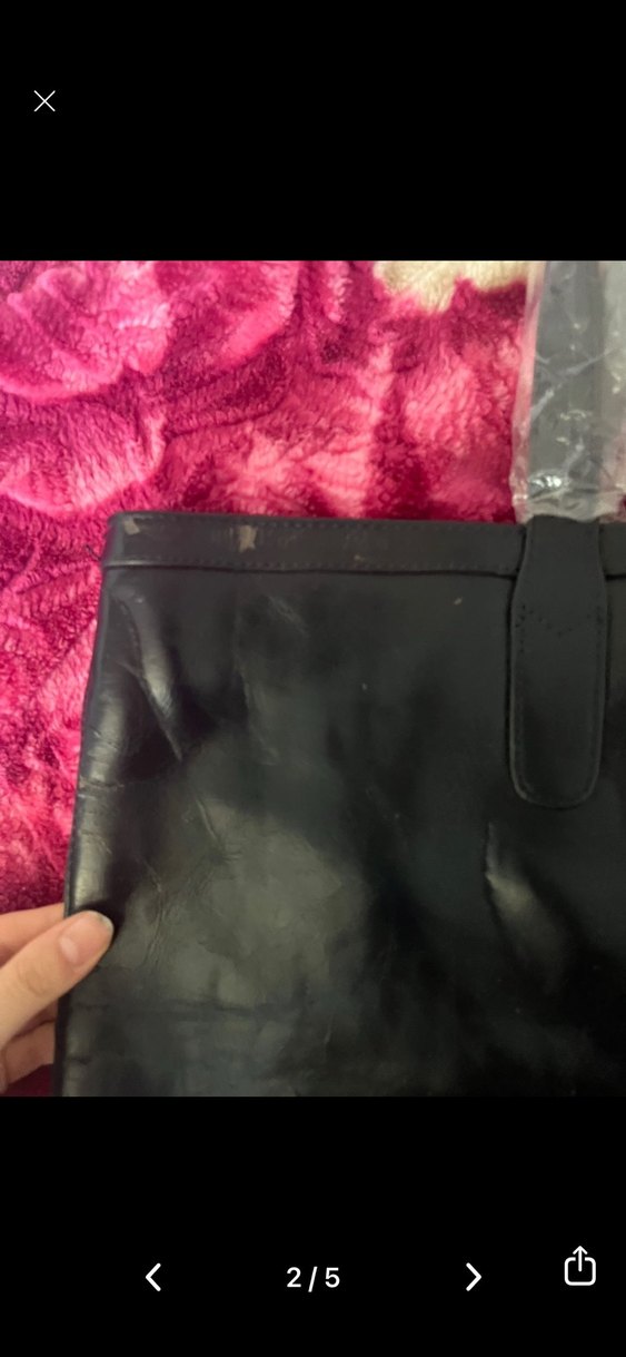 Siyah Deri Tokalı Kadın Çanta - Görsel 2