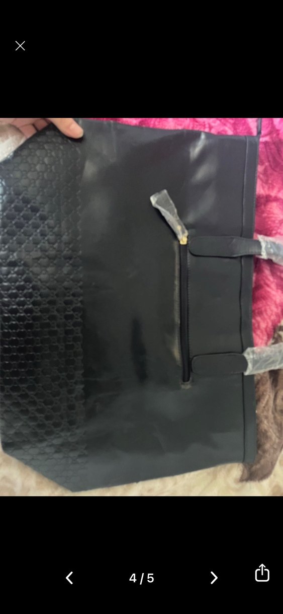 Siyah Deri Tokalı Kadın Çanta - Görsel 3