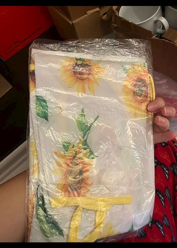 Ayçiçeği Desenli Sarı Mutfak Önlüğü 50x70 cm - Görsel 2