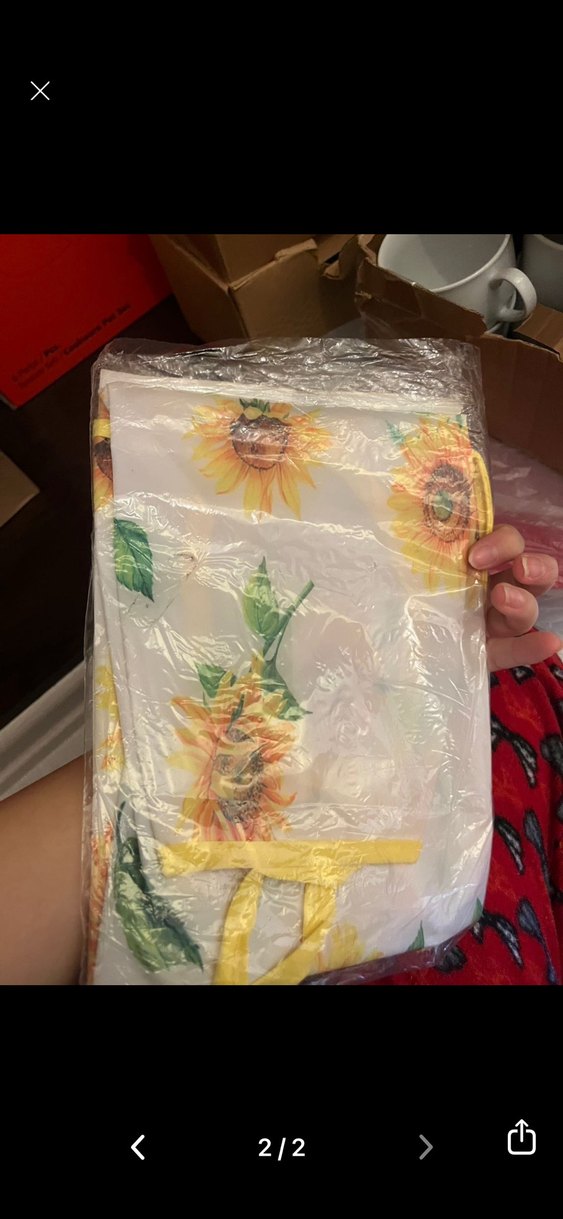 Ayçiçeği Desenli Sarı Mutfak Önlüğü 50x70 cm - Görsel 2