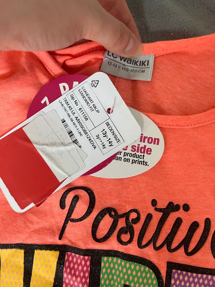 Renkli Baskılı Uzun Kollu Kız Tişörtü - Görsel 2