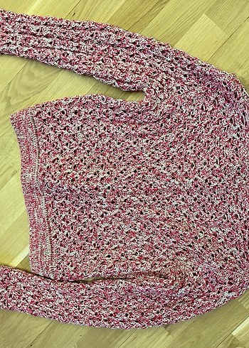 Pembe önden duymeli hırka - Görsel 3