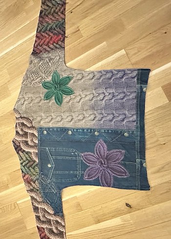 Nakışlı Örgü Bohem Kadın Kazak - Görsel 2