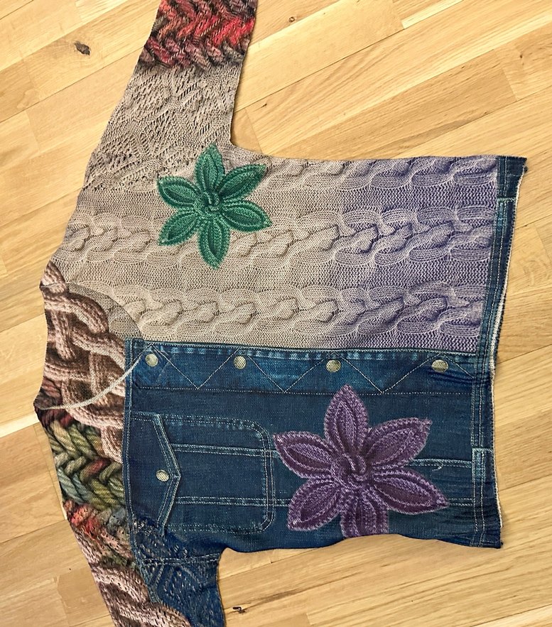 Nakışlı Örgü Bohem Kadın Kazak - Görsel 5