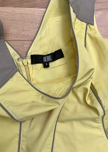 Sarı ve Gri elbise - Görsel 2