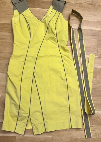 Sarı ve Gri elbise - Görsel 4