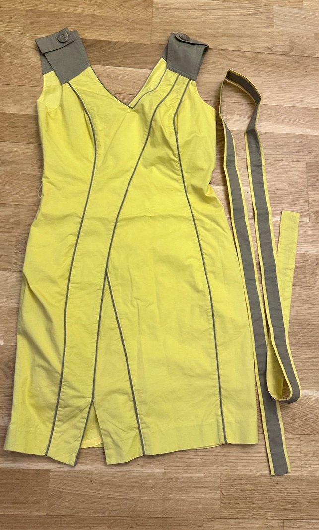 Sarı ve Gri elbise - Görsel 4