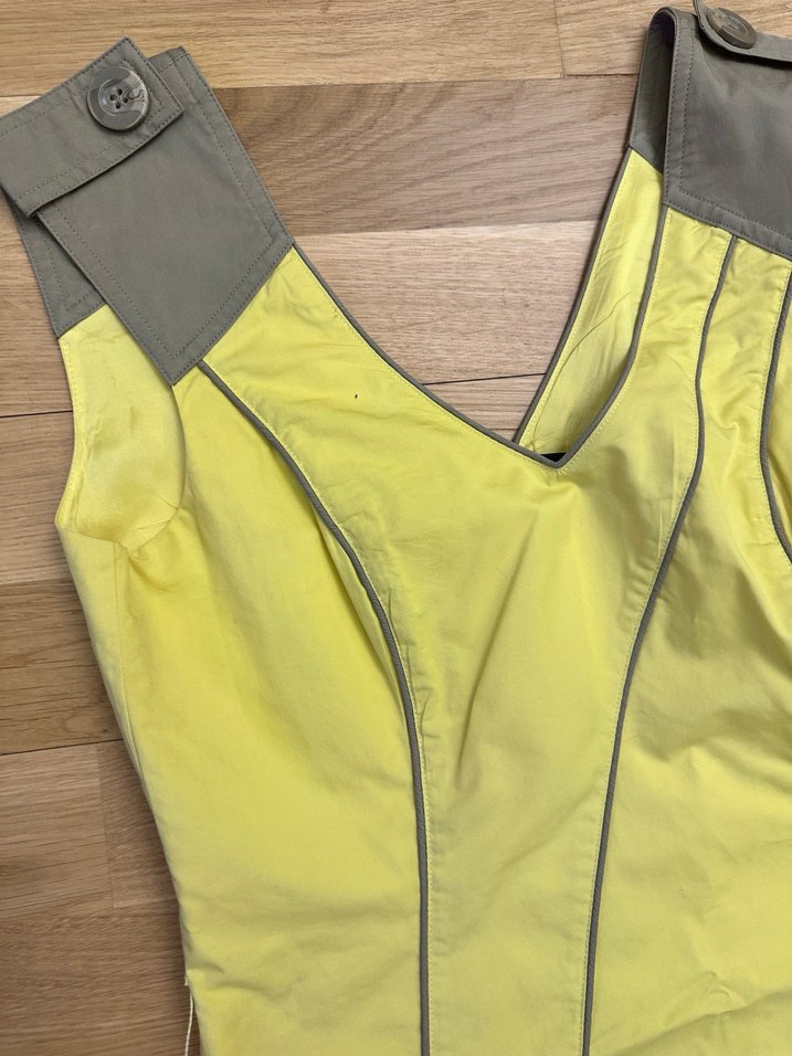 Sarı ve Gri elbise - Görsel 3