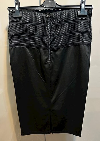 Siyah Uzun Kalem Etek, Kemerli, Gotik Stil - Görsel 3