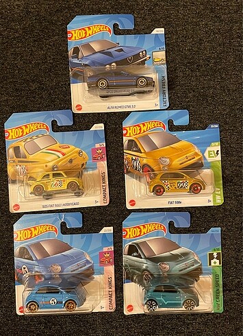 Hot Wheels Fiat 500 ve Alfa Lot
