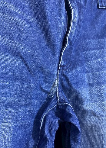 Erkek Renkli Kot Şort Bol Kesim - Görsel 4