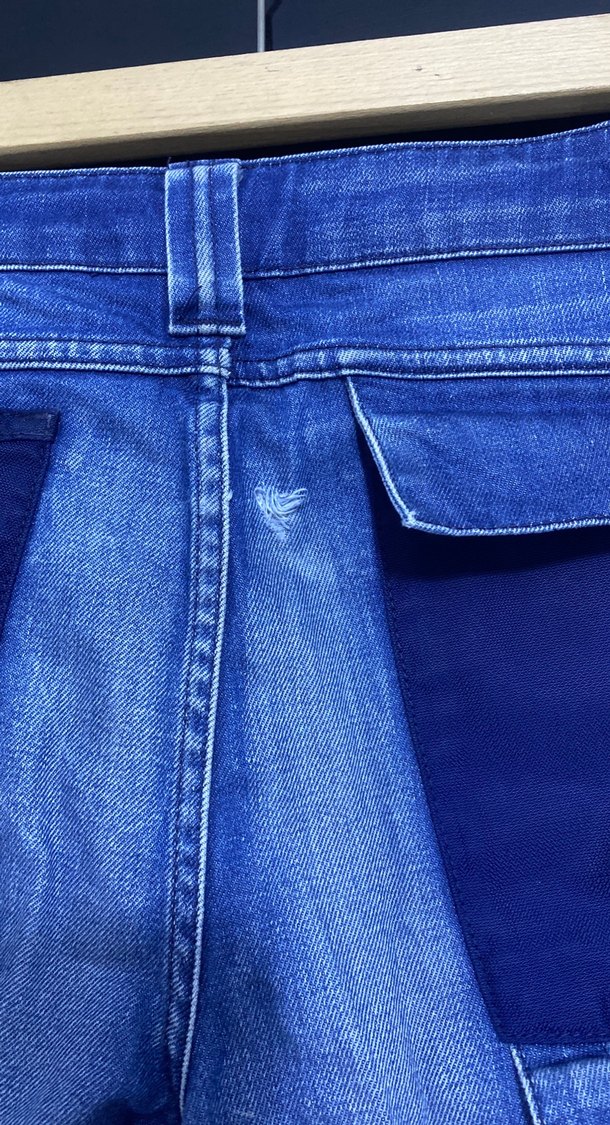 Erkek Renkli Kot Şort Bol Kesim - Görsel 3