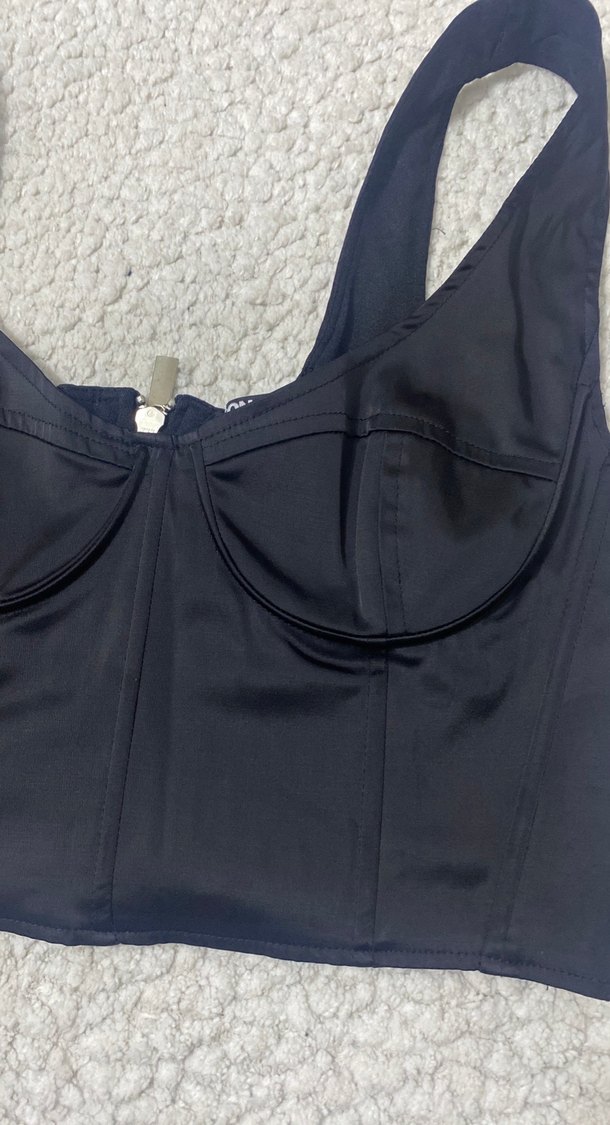 Siyah Mini Strappy Büstiyer - Görsel 3