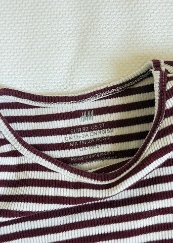 H&M Uzun Kollu Çizgili Bebek Kız Takımı