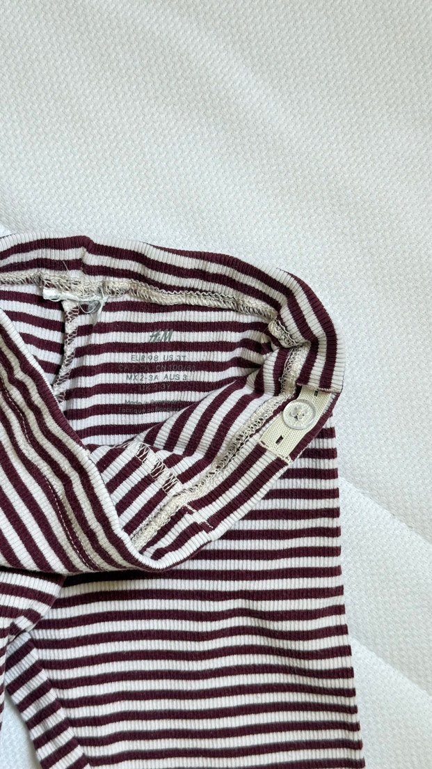 Uzun Kollu Çizgili Bebek Kız Takımı - Görsel 3