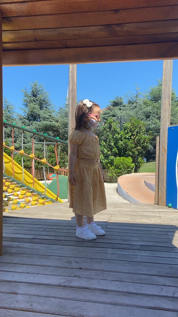 Kız Çocuk Sarı Bohem Takım Elbise - Görsel 3