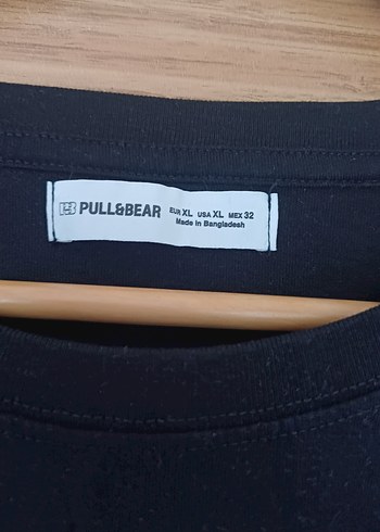 Pull and Bear Pull and Bear Siyah Kısa Kollu Oversize Kadın Tişört
