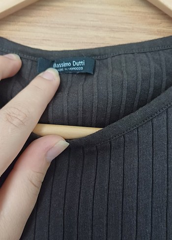 Massimo Dutti Massimo dutti kahverengi Örgü Keten Halter Yaka Kadın Atlet