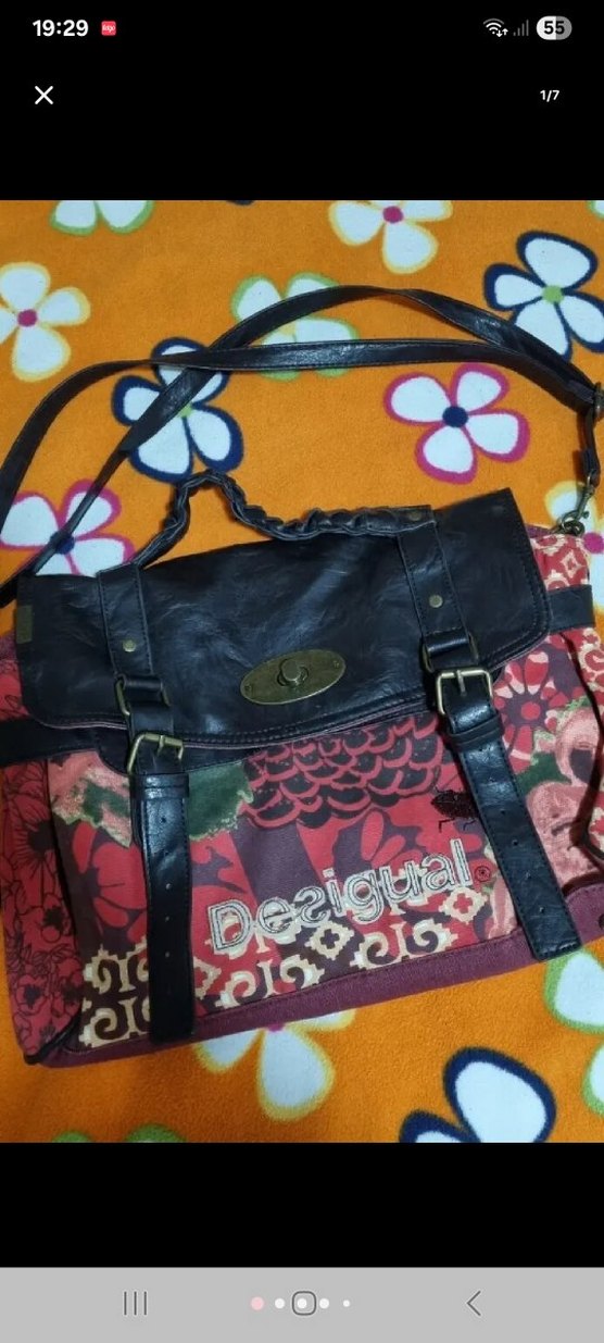 Desigual Desenli Kırmızı Kadın Omuz Çantası - Görsel 5