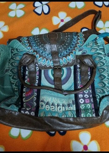 Turkuaz Bağcıklı Bohem Kadın Çanta - Görsel 7