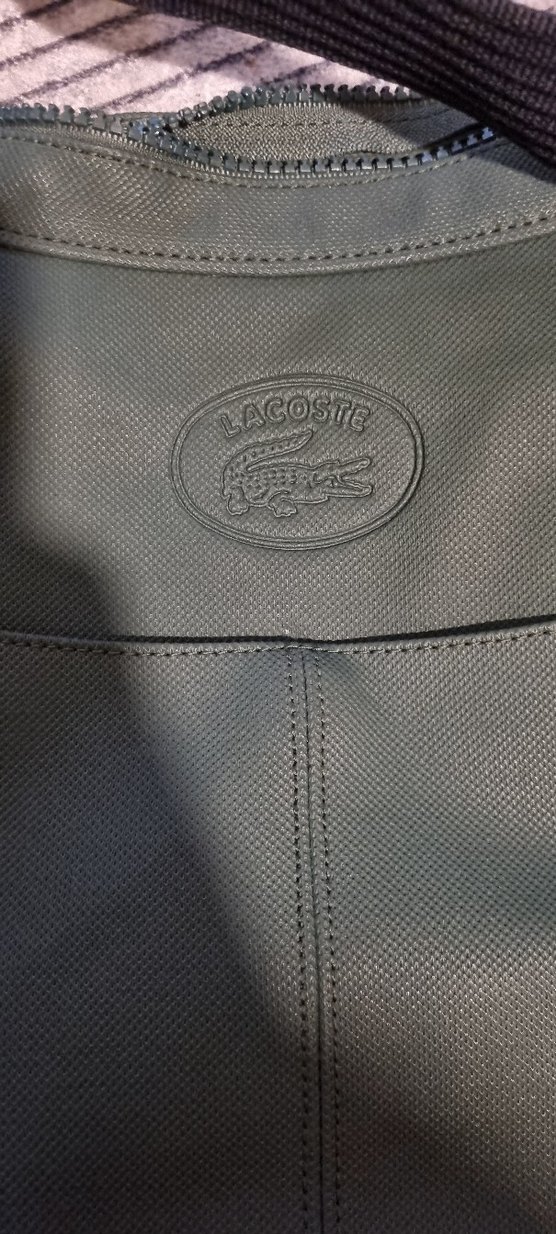 orjinal lacoste Koyu Yeşil Deri Kadın Omuz Çantası - Görsel 2