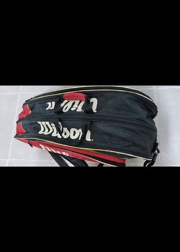 Kırmızı Baskılı Fermuarlı Erkek Spor Çantası - Görsel 4