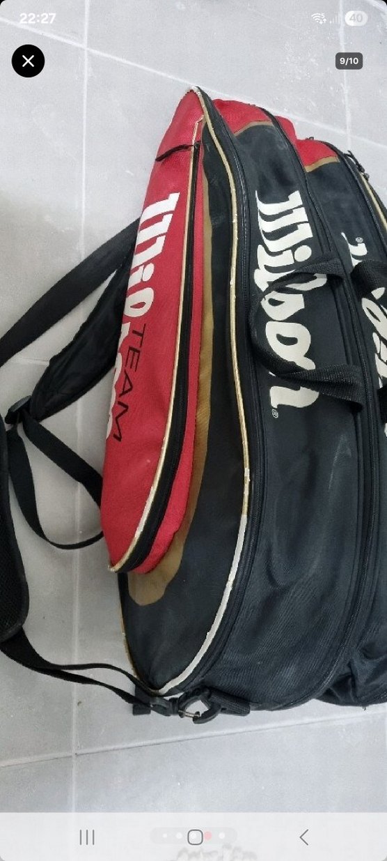Kırmızı Baskılı Fermuarlı Erkek Spor Çantası - Görsel 2
