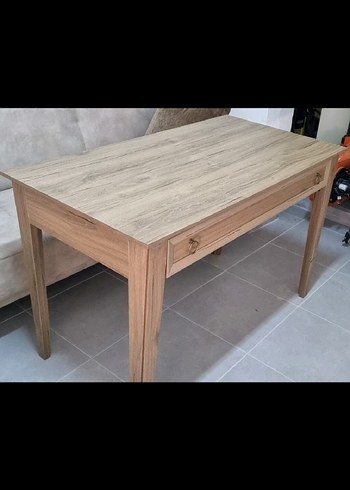 Bej Ahşap Çekmeceli Masa - Görsel 4