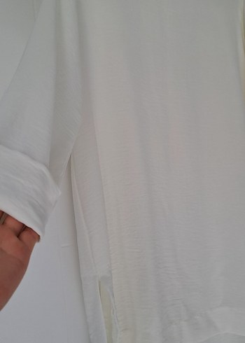 Kadın Haki Uzun Askılı Keten Tulum + Gömlek - Görsel 6