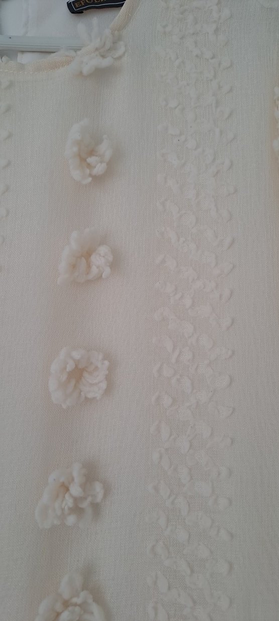 pon ponlu uzun kollu yazlık elbise - Görsel 4