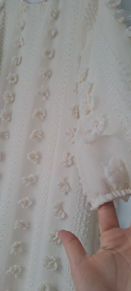 pon ponlu uzun kollu yazlık elbise - Görsel 5