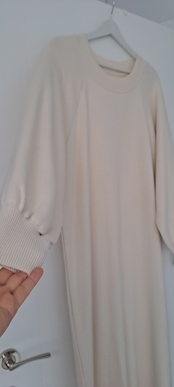 Bej Kadın Uzun Triko Elbise - Görsel 2