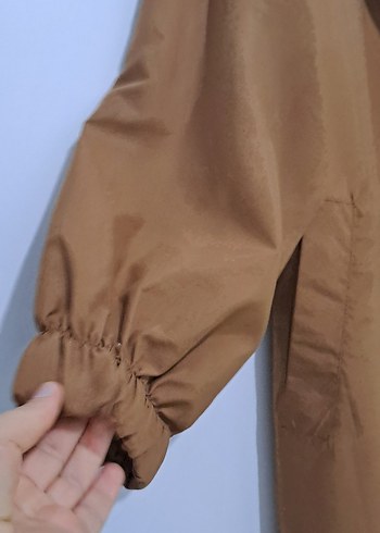 Kadın Bej Uzun Düğmeli Trençkot - Görsel 5