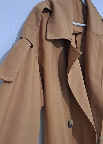 Kadın Bej Uzun Düğmeli Trençkot - Görsel 6
