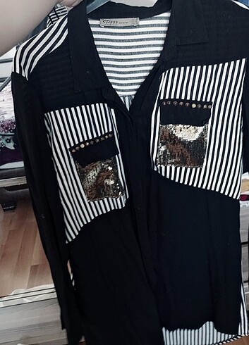 TARSUS COllection XL 32beden siyah beyaz çizgili. 
