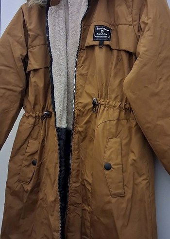 Bej Kadın Süet Kemerli Uzun Trençkot - Görsel 6