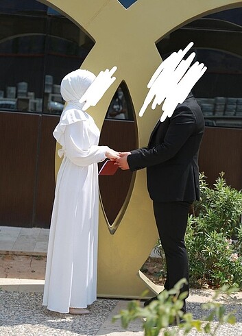m Beden beyaz Renk Nikah elbisesi 