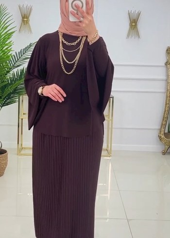 Kadın Yeşil Piliseli Uzun Elbise - Görsel 5